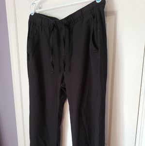 Linen pants, black